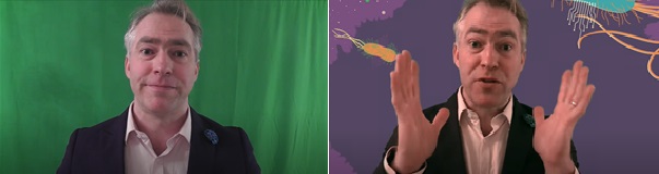 Green screen before and after pictures