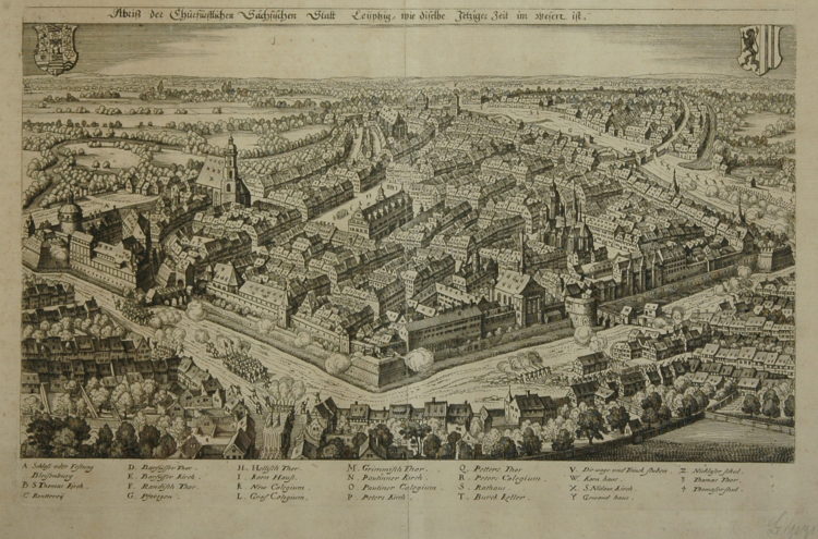 Leipzig in 1632 (Creative Commons)